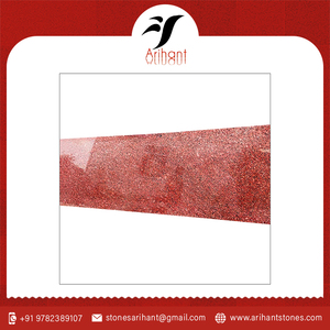 Venta exclusiva caliente de superficie pulida de diseño moderno de losa de granito rojo de calidad genuina disponible a precio mayorista - Product Image 2