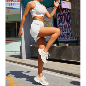 Nuevo diseño de pantalones cortos con bolsillos laterales para mujer, algodón transpirable, patrón básico cómodo, pantalones cortos de mujer de alta calidad personalizables - Product Image 3