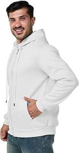 Sudaderas Casuales de Invierno para Hombre, Color Sólido, 100% Algodón, Felpa, Corte Regular, Bolsillo, Personalizable, Secado Rápido y Transpirable, Alta Calidad - Product Image 5