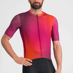 Maillot de cyclisme pour hommes OEM sur mesure vêtements de vélo de compression à séchage rapide chemises courtes en élasthanne légères impression par sublimation - Product Image 1