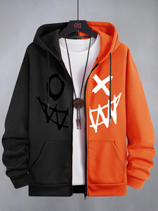 Sudaderas con capucha de bloque de Color de alta calidad para hombres, ropa de calle informal, Sudadera con capucha clásica, ropa de hombre con capucha de ajuste Regular - Product Image 4