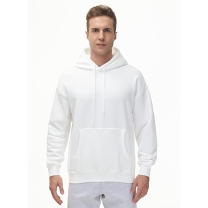 Top Quality 100% Cotton <b>Pullover</b> <b>Men</b> Hoodies Sweatshirts Streetwear Heavyweight Puff Printing Hoodie - Product Image 4