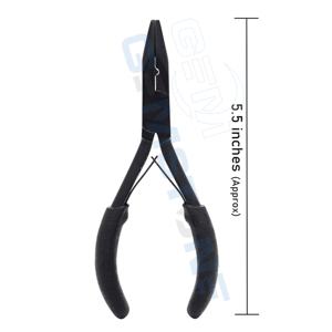 Stainless Steel Micro Ring Beads Closer Black Grip Hair Extension Plier Silicone Glue Reusable Beads <b>Crochet</b> <b>Hook</b> Plastic - Product Image 1