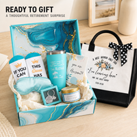 Set de Regalo de Jubilación para Mujer con Logotipo Personalizado: Vaso Térmico, Bolsa de Mano, Vela, Calcetines y Llavero para Compañera de Trabajo, Maestra, Enfermera, Jefa, Despedida