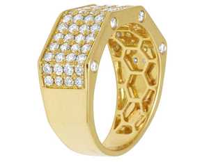 8.00 Carat Hip Hop avec VVS Moissanite Bague de fiançailles en diamant taille ronde pour homme en argent sterling 925 - Product Image 6