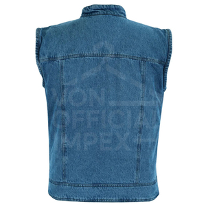 Venta al por mayor moda hombres Chaleco de mezclilla diseño personalizado Pakistán Fabricación de alta calidad transpirable diseño premium hombres Chaleco de mezclilla - Product Image 2