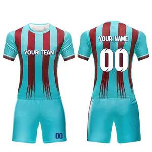 Bon marché Tenue d'entraînement Uniforme d'équipe Chemises athlétiques Kit de vêtements de sport Uniformes de maillot de football doux pour jeunes de couleur verte - Product Image 2