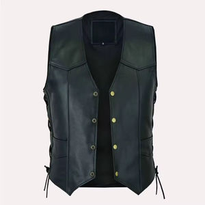 Respirant écologique hiver chaud décontracté Vintage en cuir vieilli coupe personnalisée Streetwear mode gilet sur mesure haut - Product Image 6