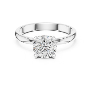 แหวนเพชรหมั้นทรงกลมสำหรับงานแต่งงานขนาด1กะรัตแหวนเพชรสำหรับงานหมั้นในห้องปฏิบัติการสีเหลืองสีขาวกุหลาบทอง-เครื่องประดับเพชรในห้องปฏิบัติการ - Product Image 2