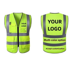High Visibility <b>Reflective</b> Safety Vest Construction Safety Jacket Road Riding Work Safety Security <b>Reflective</b> Vest - Product Image 3