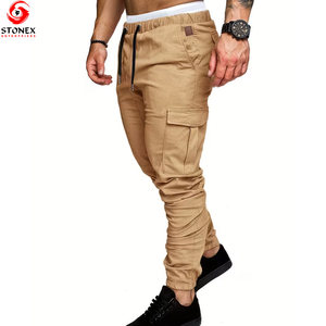 Pantalones Cargo Deportivos Casuales para Hombre, de Lona, Cintura Media, Ligeros, 100% Algodón, Secado Rápido, Transpirables, con Cordón - Product Image 2