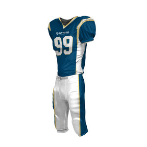 Uniforme de football américain en cuir véritable avec logo personnalisé 2023, haute qualité, tailles plus grandes, ensembles confortables et respirants, vêtements de football - Product Image 2