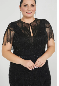 Cape perlée glamour personnalisée fabriquée à la main Cape respirante de style fête pour les occasions spéciales pour les clients et les revendeurs de vêtements - Product Image 6