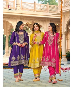 Salwar Kameez pakistanais pour femme en tissu imprimé en coton avec chemise longue décontractée et trois pièces Dupatta comme soirée modeste - Product Image 1