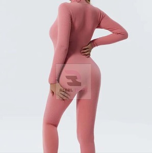 Mujer Gimnasio Yoga Mono Una pieza Manga larga Deportes Fitness Body con bolsillo - Product Image 5