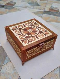 CAPTIVATING DESGIAN NATURAL WOODEN Premium Printed Home Wooden Tabletop Spice Box With Separate Compartments for Spices and - Product Image 3