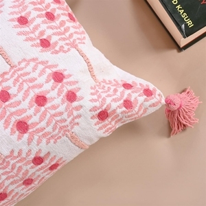 Fundas de cojín de algodón de lujo de 45x45 cm bellamente bordadas almohadas decorativas sostenibles sin azo mejor venta al por mayor - Product Image 5