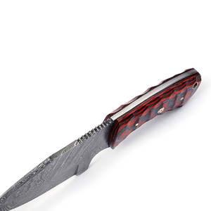 Sialkot มีดพับเหล็กดามัสกัสการล่าสัตว์กลางแจ้งมีดขายส่งที่กําหนดเองทําด้วยมือดามัสกัสมีดล่าสัตว์ - Product Image 4