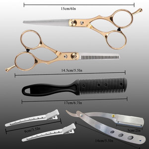 Ensemble de ciseaux à cheveux professionnels 11 pièces outil de beauté de précision cisailles de mélange cisailles amincissantes ciseaux de superposition pour la coupe de cheveux - Product Image 2