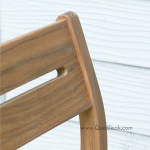 Fuego Solid Teak <b>Stackable</b> Outdoor Side <b>Chair</b> for <b>Garden</b> & Patio-Minimalist Design - Product Image 3