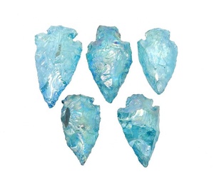 Pointe de flèche d'aigue-marine naturelle pierre naturelle Agate de guérison pointes de flèche en cristal reiki grossiste de pointes de flèche de guérison - Product Image 6