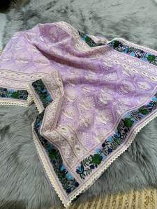 Saree en soie organza pure de créateur Broderie de style pakistanais moderne Tenue de fête de mariage traditionnelle de haute qualité Fonctions formelles - Product Image 2