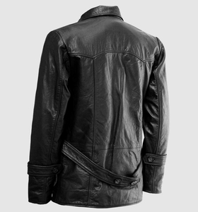 Automne hiver hommes décontracté fermeture éclair veste en cuir hommes vêtements mince à manches longues en cuir mode vestes - Product Image 4