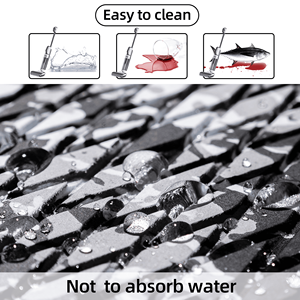 Tapis camouflage moderne 5-6mm carré bordé EVA qualité marine imperméable noir gris antidérapant brossé/rainuré extérieur - Product Image 4