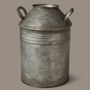 Lata de leche galvanizada antigua de estilo vintage con forma duradera, perfecta para cocinas, hogares, jardín, cafetería y uso en granjas al aire libre - Product Image 2