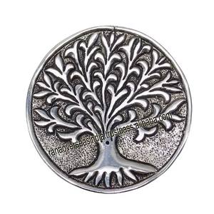 Soporte de incienso redondo de Metal Premium de alta calidad, diseño de árbol, placa colectora de cenizas para meditación, Yoga, decoración del hogar y la Oficina - Product Image 6