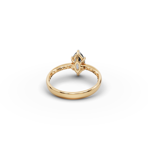 Anillo de Diamante Cultivado en Laboratorio con Corte Marquesa de 1 Quilate en Oro de 18K/14K, Joyería de Compromiso para Mujer, Elegante y Lujosa - Product Image 5