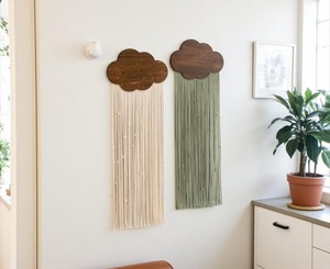 Tapiz de Pared de Macramé con Diseño de Nube de Madera para Decoración de Habitaciones Infantiles y Exhibición de Temas de Fiesta con un Estilo Lindo y Juguetón - Product Image 5