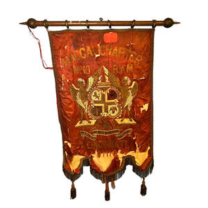 BANNER MASÓNICO ANTIGUO 1920 UNION CLUB LODGE CINCINNATI - Product Image 2