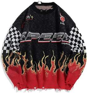 เสื้อสเวตเชิ้ตแฟชั่นผู้ชายสีสันตัดกันสไตล์ยุโรปและอเมริกาสำหรับฤดูใบไม้ร่วงและฤดูหนาว  แบบมีฮู้ด  นำเข้าจากต่างประเทศ - Product Image 5