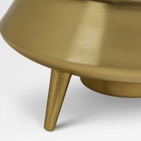 Casserole de luxe en acier inoxydable avec couvercle, forme UFO, isolée, antiadhésive, pieds, intérieur en acier inoxydable, service de table haut de gamme, polie