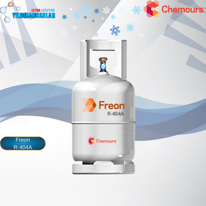 ถังเหล็กบรรจุสารทำความเย็น R404A ขนาด 10 กก. ยี่ห้อ Chemours สำหรับเครื่องทำความเย็นและเครื่องปรับอากาศเชิงพาณิชย์และอุตสาหกรรม ผลิตในสหรัฐอเมริกา - Product Image 1