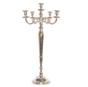 Luxury Nickel Shiny <b>Candelabra</b> for Wedding Decoration Metal Candle Stand Latest <b>Candelabra</b> New Metal Long Stem Candle Stand - Product Image 1