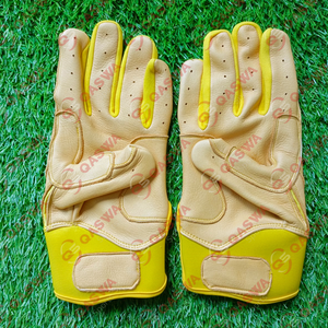 Guantes de bateo de béisbol de cuero genuino resistente para hombres y mujeres, guantes de entrenamiento para deportes al aire libre, equipo de alto rendimiento - Product Image 4