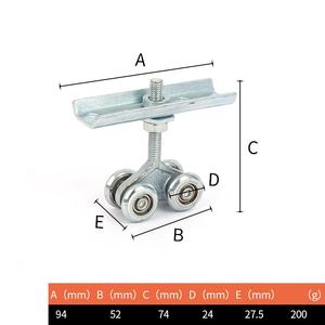 Roulettes de porte coulissante de salle de bain Songyin Kunshen modernes et durables en alliage de zinc <span class=keywords><strong>pour</strong></span> appartement, accessoires de rail de <span class=keywords><strong>rideau</strong></span> - Product Image 6