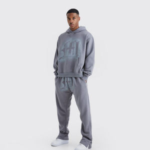 Chándal cortavientos de algodón a la moda clásico para hombre, chándal informal holgado con estampado para correr para uso en invierno - Product Image 1