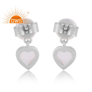 Dernière conception de boucles d'oreilles en argent sterling avec perle naturelle et pierre de lune arc-en-ciel Bijoux personnalisés pour femmes Cadeau pour elle - Product Image 4