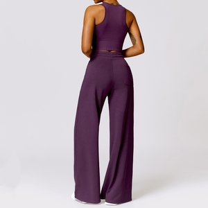 2022 S-2xl Winter Women Plus Size Yoga Set Two Piece Sports Gym <b>Leggings</b> Long Sleeve <b>Crop</b> Top Fitness Sportswear Tracksuit - Product Image 3