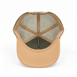Gorra Trucker de Malla Verde Oliva con Visera Marrón, Impresión por Transferencia Térmica, Unisex, Casual, Transpirable, Impermeable, Ajustable, Venta al por Mayor - Product Image 5