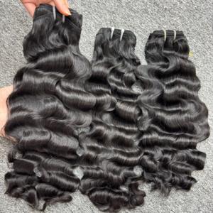 Venta al por mayor 100% Extensiones de cabello tejido ondulado profundo camboyano vietnamita crudo suave sin procesar de alta calidad - Product Image 6