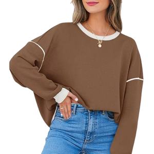 Ropa de calle de otoño e invierno acepta OEM de punto ecológico bordado Logo transpirable Yoga gimnasio entrenamiento sudadera - Product Image 1