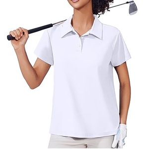 Camisetas Polo de Manga Corta Blancas para Mujer Talla Grande, Camisetas Deportivas de Golf de Verano, 100% Algodón, Alta Calidad, Personalizadas, Transpirables - Product Image 1