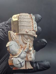 Pendentif Personnage de Dessin Animé en Moissanite Taillée Glacée, Plaqué Or, Argent 925, Personnalisable, Breloques de Bijoux Fins pour Fête entre Amis, Style Hip Hop - Product Image 6