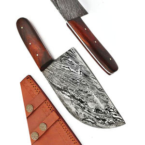 Ensemble de couteaux de cuisine en carbone fait à la main en acier damas personnalisé de haute qualité Chef couteau à couper les légumes astucieux manche en bois de rose - Product Image 3