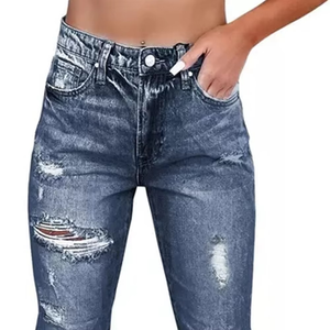 2025 Summer Fashion Trend <b>Jeans</b> New Style High Waist Solid Color Zipper Straight <b>Women</b> Denim <b>Jeans</b> Comfy Stylish & Street Ready - Product Image 5