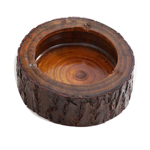 ที่เขี่ยบุหรี่ไม้สีน้ำตาลทรงกลม - Product Image 6